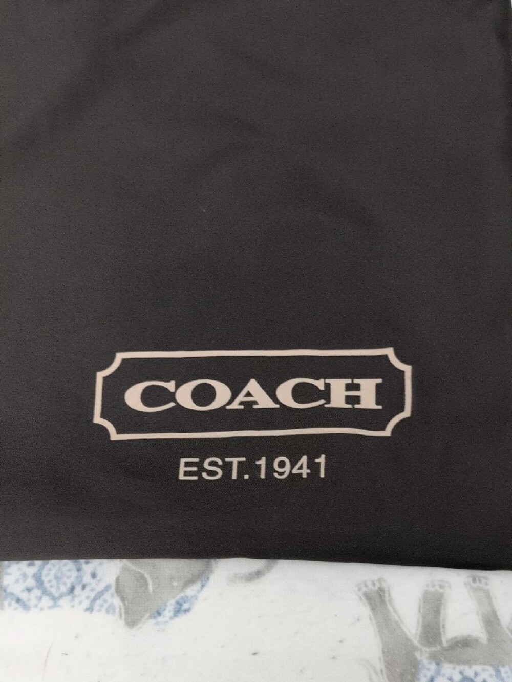 Coach Brown Drawstring Logo Dust Bag 23.5x18in - Picture 2 of 3